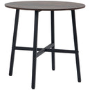 HOMCOM 80cm Round Kitchen Table, Dining Table for Small Spaces, Steel Leg