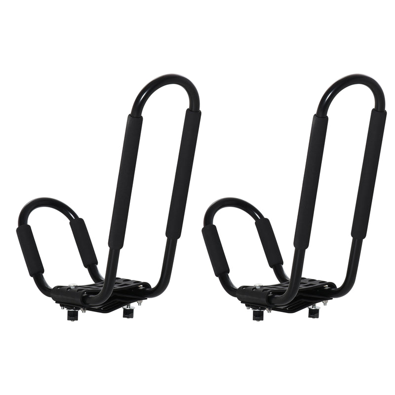 HOMCOM 2 Pieces Kayak Roof Rack Universal Mount Cross Bar Carrier for Boat