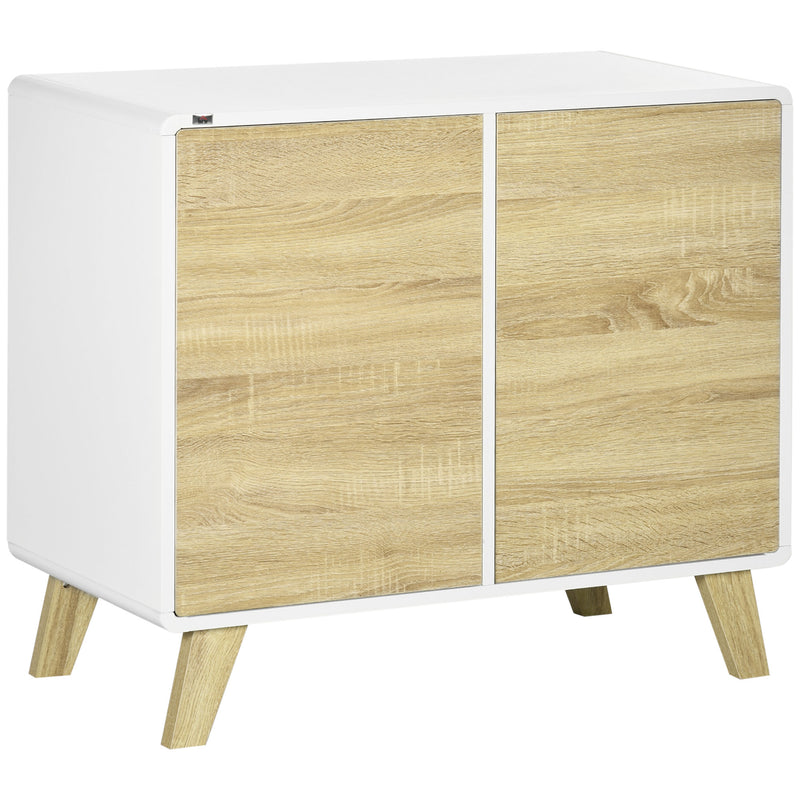 HOMCOM Modern Storage Cabinet with Push to Open Doors and Adjustable Shelf