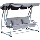 Outsunny Swing Seat 3 Seater - Grey