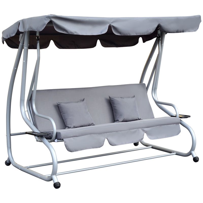 Outsunny Swing Seat 3 Seater - Grey