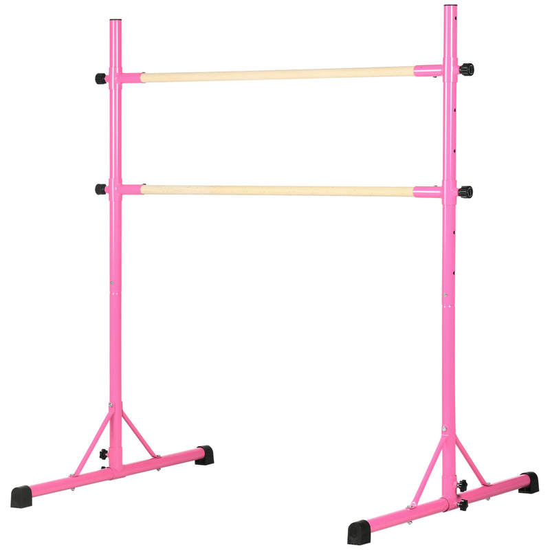 HOMCOM Freestanding Ballet Barre, Height Adjustable Ballet Bar for Home, Studio