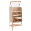 PawHut Hamster Cage Wooden Mouse Rodent Small Pet Animals Tall 5-Tier Play