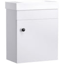 kleankin Bathroom Vanity Unit with Basin, Wall Mounted Wash Stand, White