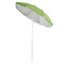 Outsunny arc1.7m Outdoor Beach Umbrella Parosol Tilt Sun Shelter w/  Bag Green