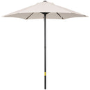Outsunny 2m Parasol Patio Umbrella, Outdoor Sun Shade With 6 Ribs Cream White