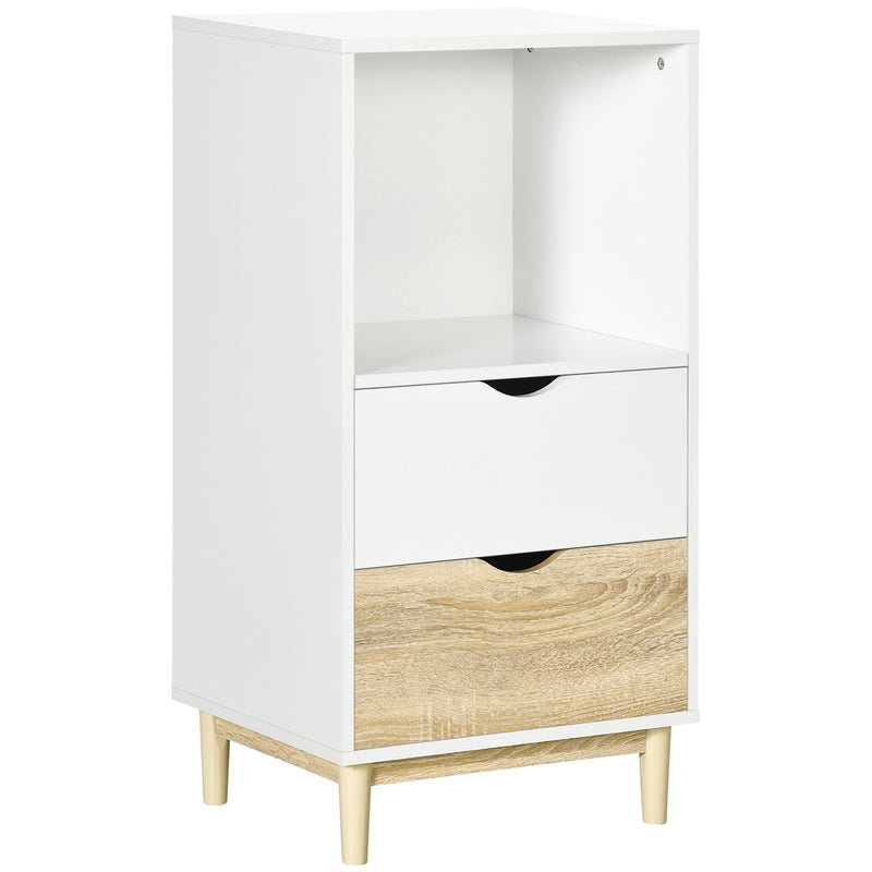 HOMCOM Modern Storage Cabinet with Drawers and Open Shelf, Bookshelf