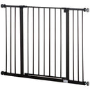 PawHut Pressure Fitted Pet Dog Safety Gate Metal Fence 76 cm Tall, Black