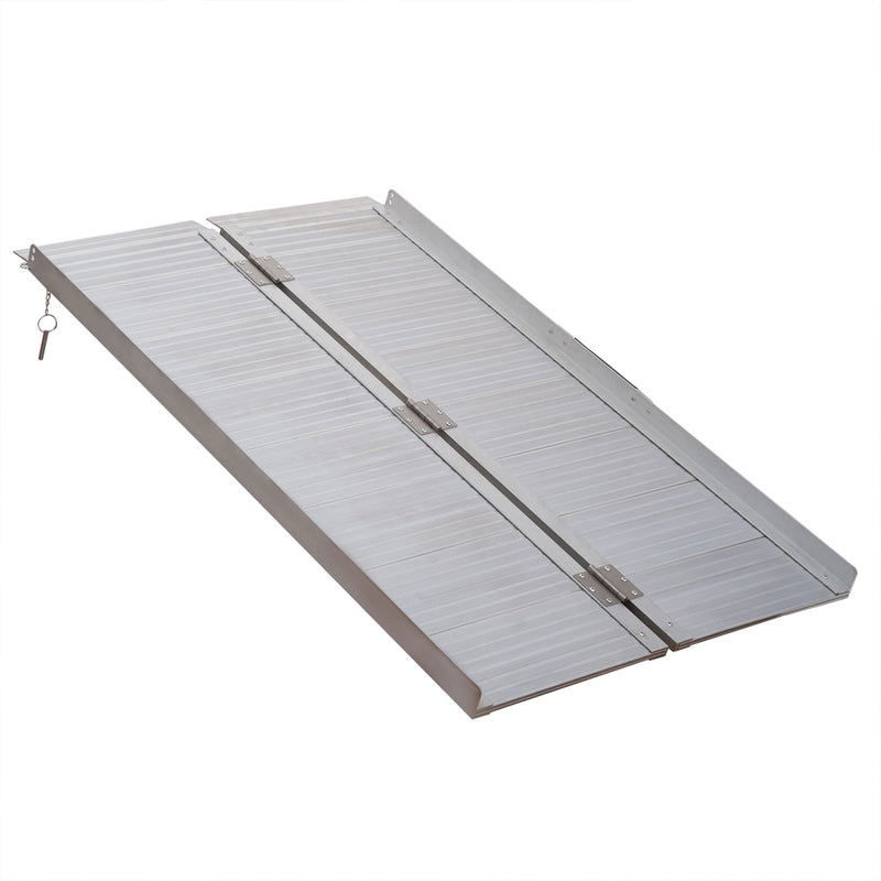 HOMCOM 4ft Aluminium Folding Wheelchair Ramp Equipment Mobility Suitcase