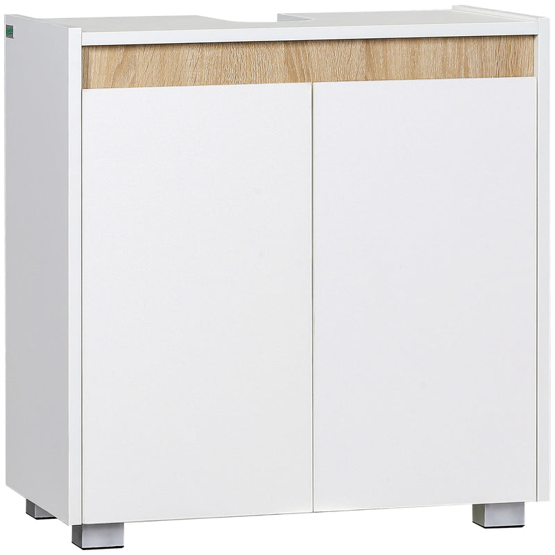 kleankin Modern Bathroom Sink Cabinet, Floor Standing Under Sink Cabinet White