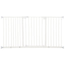 PawHut Adjustable Safety Gate w/ 3 Extensions and Four Adjustable Screws, White