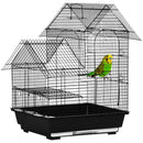 PawHut Metal Bird Cage, With Plastic Perch, Swing Ring, Handle, 39 x 33 x 47cm