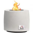 HOMCOM Tabletop Fire Pit, Indoor Fire Pit 12.5cm Table Top Fire Pit Bowl, Grey