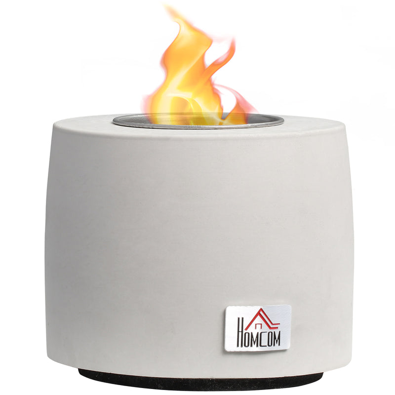 HOMCOM Tabletop Fire Pit, Indoor Fire Pit 12.5cm Table Top Fire Pit Bowl, Grey