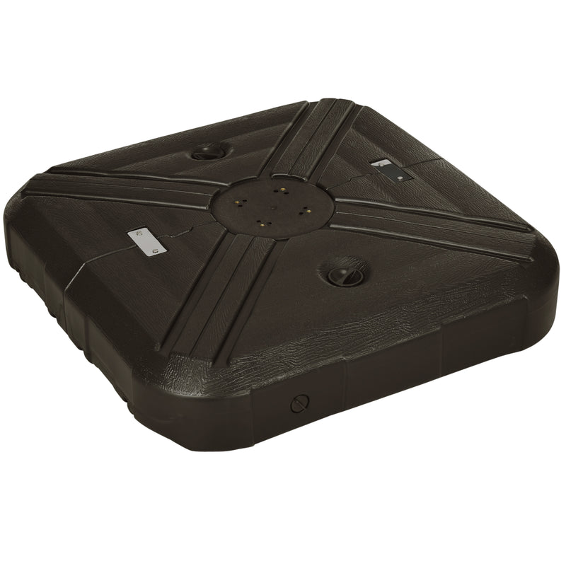 Outsunny Fillable Cantilever Parasol Base Weights with Steel Cross Base & Wheels