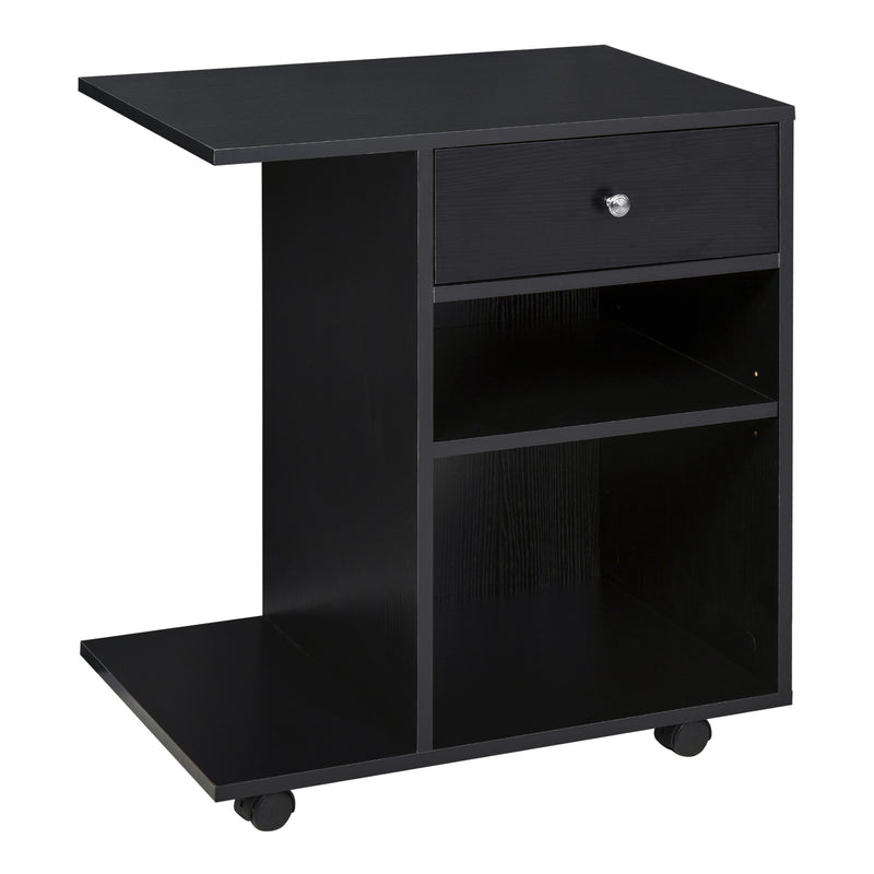 Vinsetto Desk - Table - Side Printer Stand with Wheels, Rolling Printer Cart, Black
