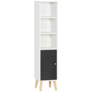 kleankin Bathroom Storage Cabinet W/ Adjustable Shelves and Cabinet, White