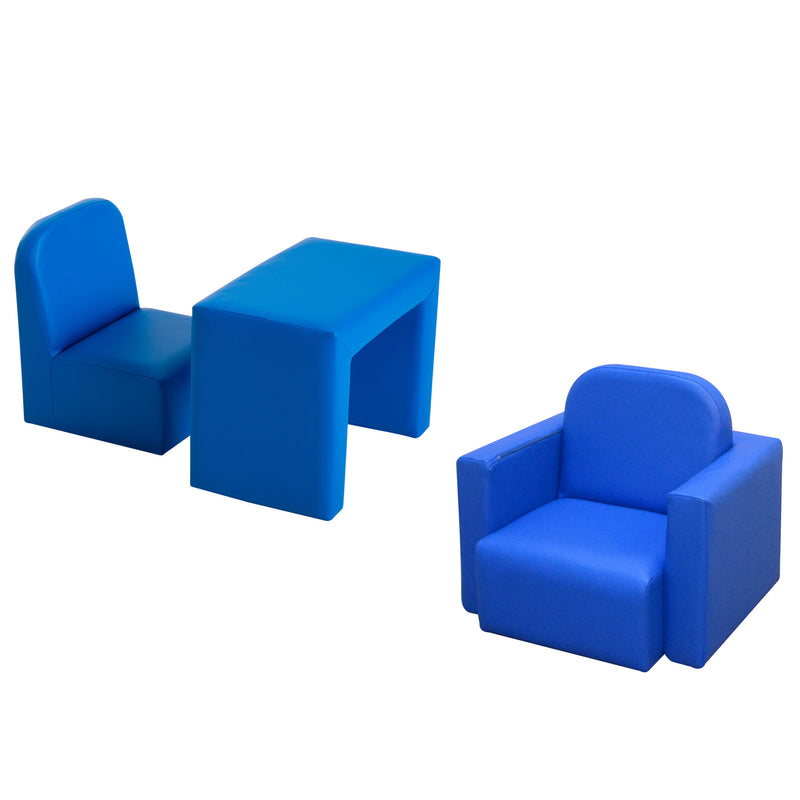 HOMCOM Kids Mini Sofa 2 In 1 Table Chair Set Children Armchair Seat Girl Boys