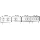 Outsunny Decorative Garden Fencing 4PCs Metal Border Edging