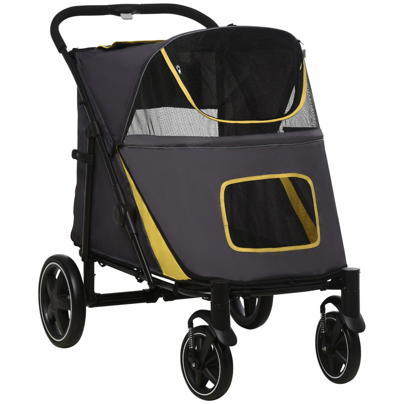 PawHut Foldable Dog Push Chair - Grey