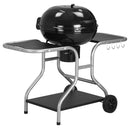 Outsunny Garden Charcoal Barbecue Grill Trolley BBQ Patio Heating W/ Wheels