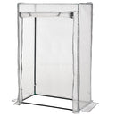 Outsunny 100 x 50 x 150cm Greenhouse w/ Zipper Roll-up Door Outdoor White