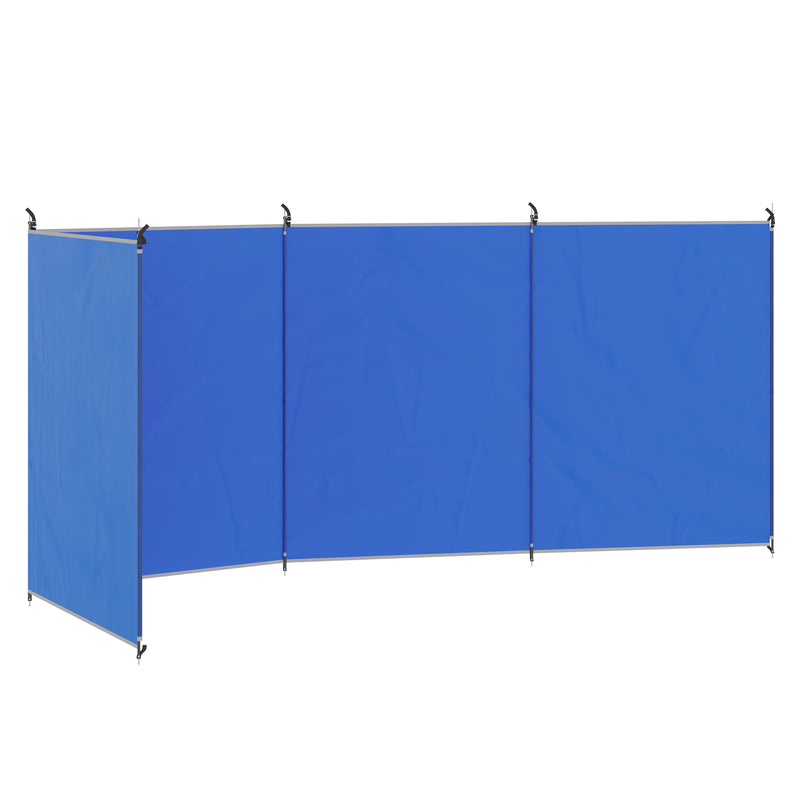 Outsunny Camping Windbreak Portable Wind Blocker Privacy Wall, 4.5m x 1.5m
