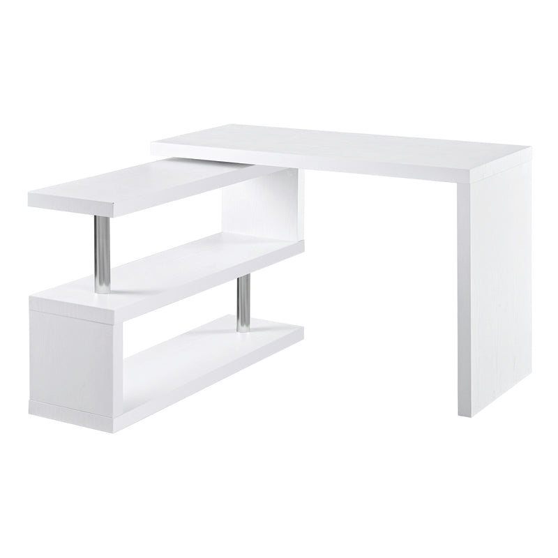 HOMCOM Modern Corner 360° Rotating L-Shaped Computer Desk Writing Table