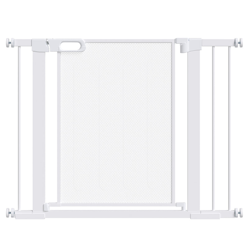 Pressure Fit Safety Gate for Doors, Dog Gate w/ Auto Close, 75-103 cm - White