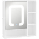 kleankin LED Illuminated Bathroom Mirror Cabinet with Dimmable Touch Switch