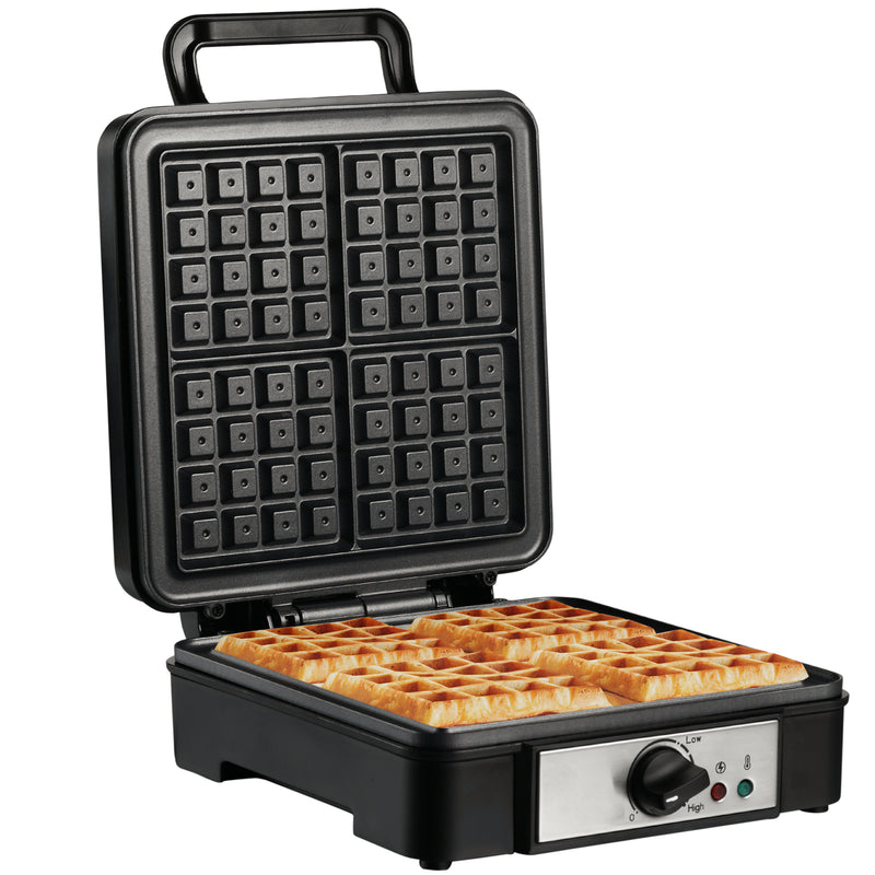 HOMCOM 4 Slice Waffle Maker w/ Deep Cooking Plate Adjustable Temperature1200W