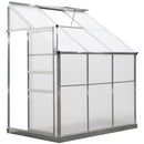 Outsunny Walk-In Garden Greenhouse Cold Frame Aluminum Polycarbonate 6 x 4ft
