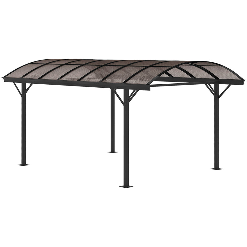 Outsunny 5 x 3(m) Garden Aluminium Pergola Gazebo Carport w/ Polycarbonate Roof