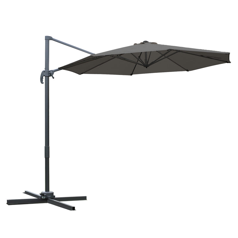 Outsunny Hanging Umbrella 3m - Dark Grey