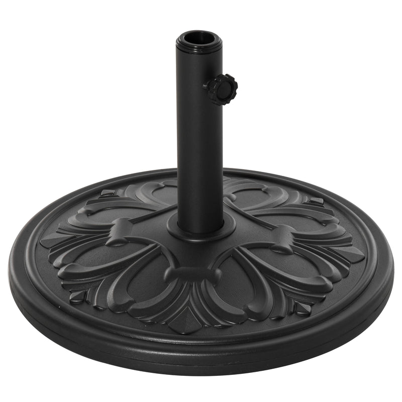 Outsunny 13KG Round Parasol Base Heavy Duty Cement Stand Umbrella Holder Garden