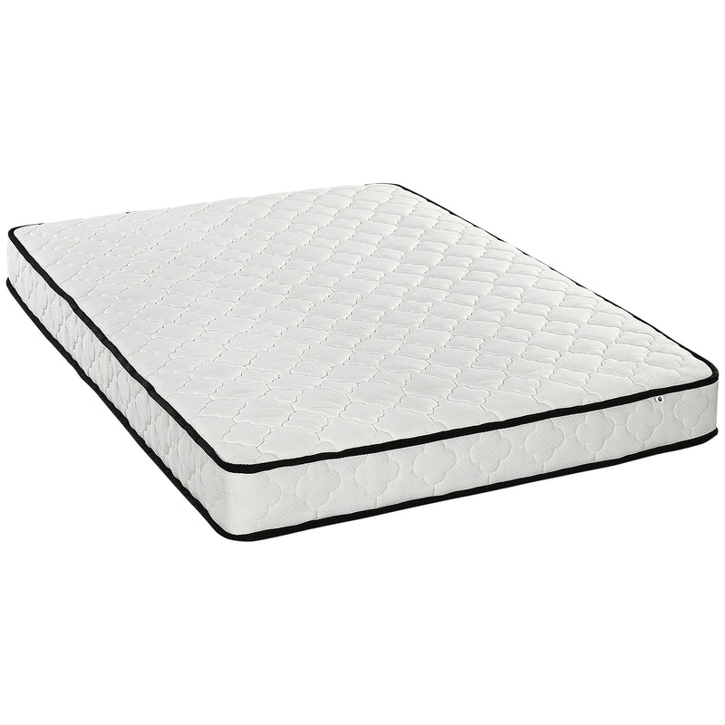 HOMCOM Double Mattress W/ Breathable Foam Pocket Innerspring 190cmx137cmx18cm