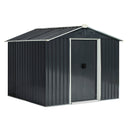 Outsunny 7.7 x 5.7ft Garden Storage Shed with Double Sliding Door Outdoor Grey