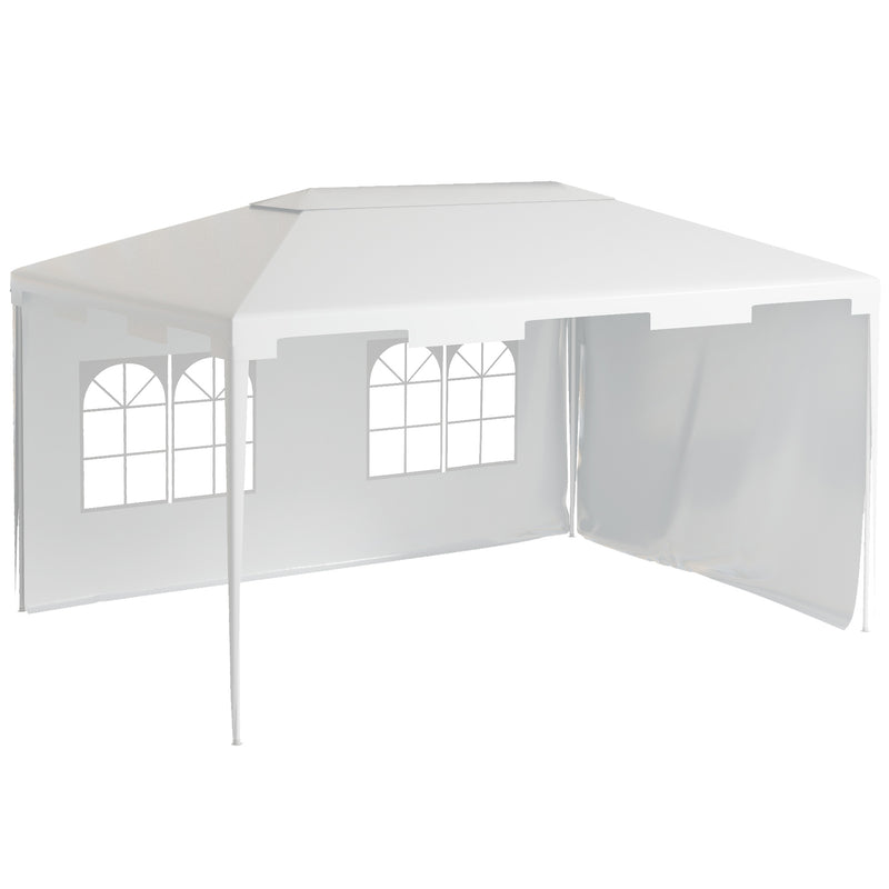 Outsunny 3 x 4 m Garden Gazebo Outdoor Canopy Marquee Party Tent White
