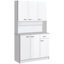 HOMCOM Freestanding Kitchen Cupboard, Storage Cabinet with Doors, Drawer