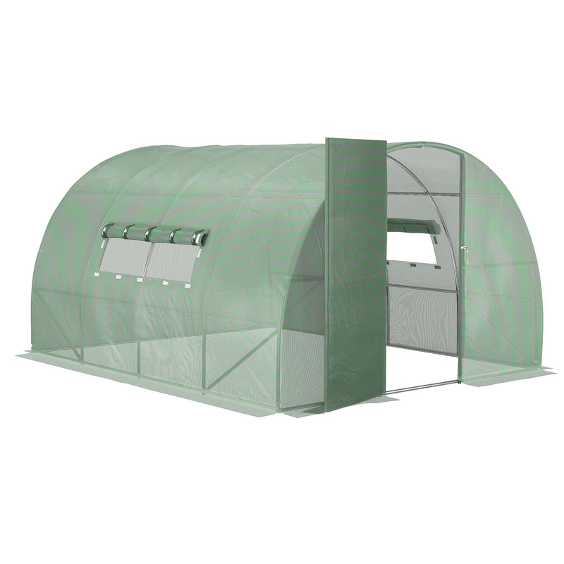Outsunny  4 x 3M Reinforced Walk-in Polytunnel Garden Greenhouse Steel Frame