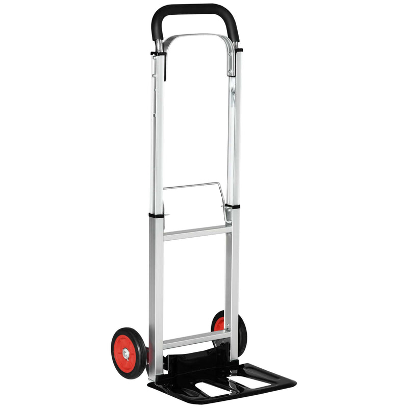 DURHAND Folding Trolley on Wheel Hand Truck w/ Extended Handle for Moving Travel