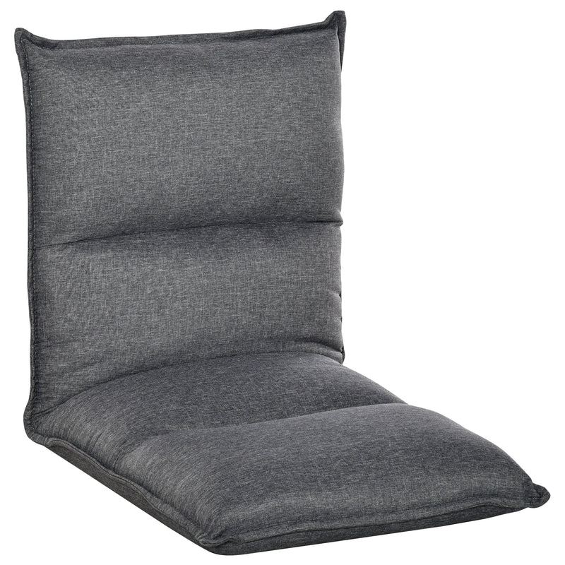 HOMCOM Foldable Padded Sofa with Adjustable Backrest Thick Seat Cushion Lounge