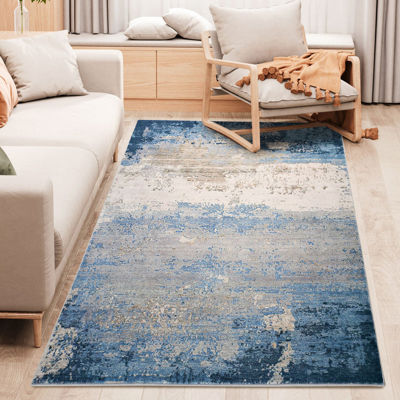 HOMCOM Blue Large Area Rug, Render Carpet for Living Room Bedroom, 160x200cm
