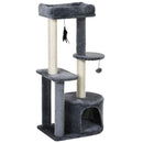 PAWHUT Cat Multi-Activity Tree Tower w/ Perch House Scratching Post Play Ball