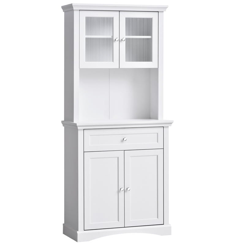 HOMCOM Kitchen Cupboard Storage Cabinet with Drawer, Doors and Shelves, White