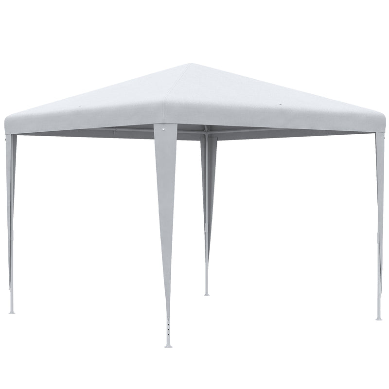 Outsunny Garden Gazebo Marquee Party Tent Wedding Canopy Patio White 2.7 x 2.7m