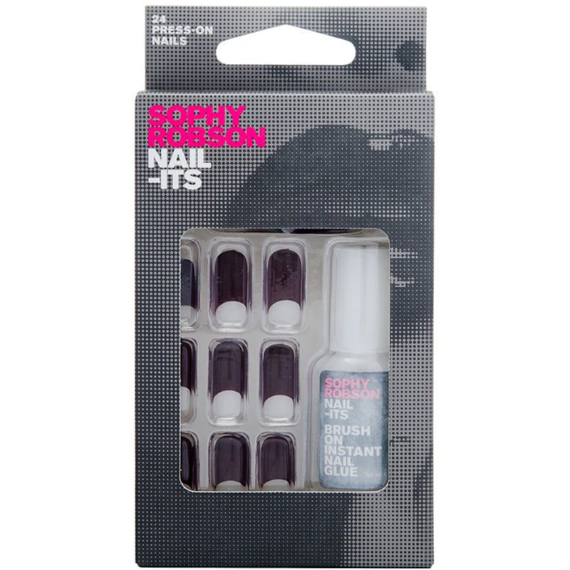 Sophy Robson Nail-Its 24 X False Nails Black White Tips