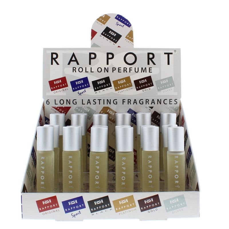 Eden Classic Rapport Silver 10ml Roll On Perfume Display Unit 24pcs