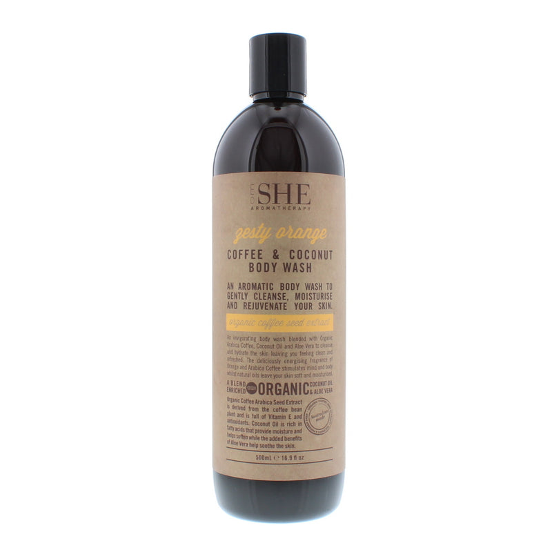 Om She Coffee  Coconut Zesty Orange Body Cleanser 500ml