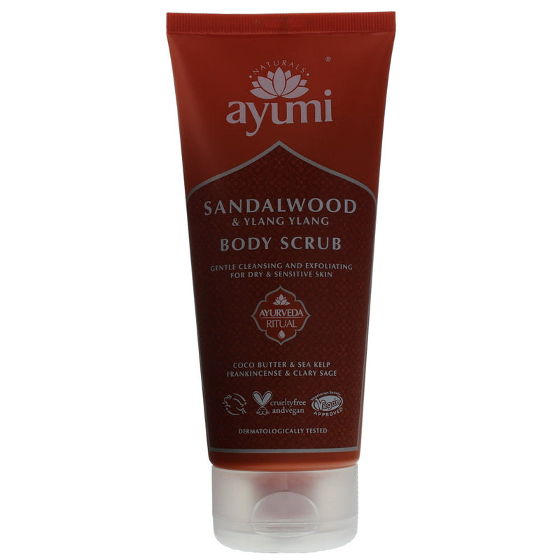 Ayumi Sandalwood  Ylang Ylang Dry  Sensitive Skin Body Scrub 200ml